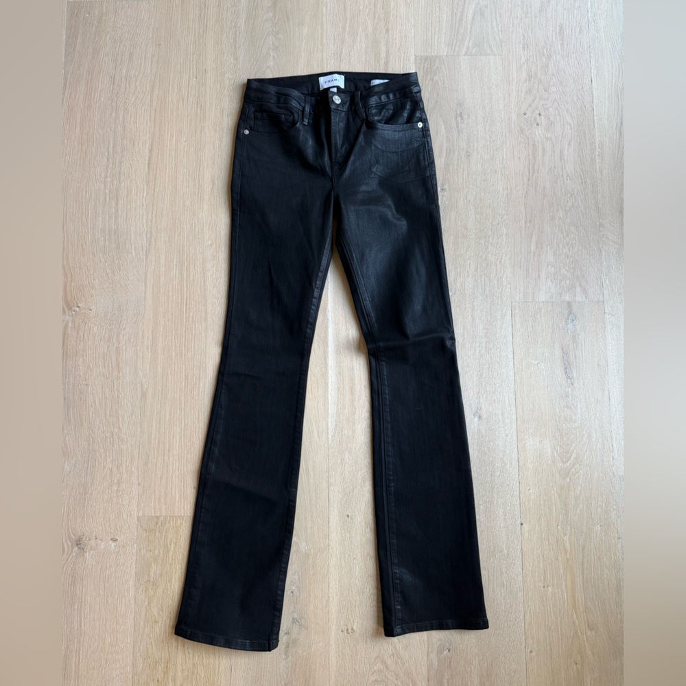 Frame Denim Women's Black coated Denim